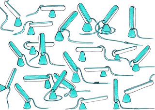 Early sketches of Marc Venot’s Acrobat lamp. 