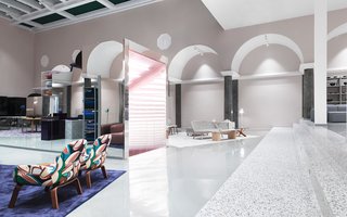 Normann Copenhagen's Revamped Showroom and Flagship Store - Photo 7 of 12 - Terrazzo steps lead into the ballroom.