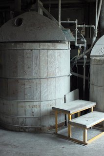 Sausalito Dinnerware Factory Tour - Photo 3 of 35 - All of our clay is made on-site. It’s mixed with water, extruded, and cut into pieces in preparation for the forming area. 