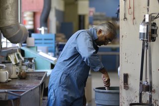 Sausalito Dinnerware Factory Tour - Photo 22 of 35 - We make all of our glazes in house. We mix and test the ingredients in preparation for our glazers.