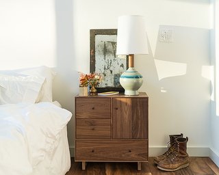 Home Tour: Theron Humphrey of This Wild Idea - Photo 8 of 11 - Hudson nightstand and Rayas table lamp 