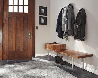 Storage Benches for Every Space - Photo 5 of 6 - Morris bench in walnut