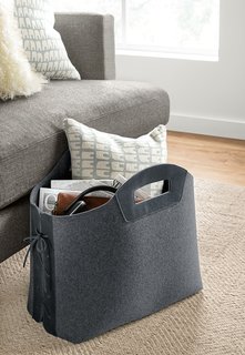 How to Use Modern Home Decor in Unexpected Ways - Photo 2 of 9 - Use an unusual basket or tote as both an organizational tool and statement piece. The tote stands upright so you can easily place it next to your sofa or under your desk.