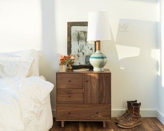 Home Tour: Theron Humphrey of This Wild Idea - Photo 8 of 11 - Hudson nightstand and Rayas table lamp 