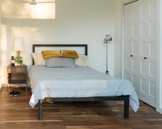 Home Tour: Theron Humphrey of This Wild Idea - Photo 10 of 11 - Parsons bed, Alden nightstand and Rayas table lamp 