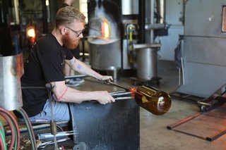 Made Not Manufactured - Photo 2 of 6 - Following sketches comes a lot of hard work, patience and expertise until we see the vision come to life, right here in our glass studio.