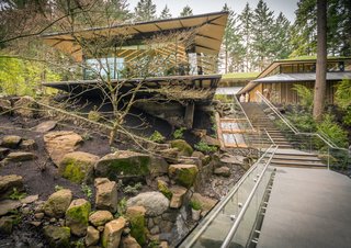 Take a Tour of Kengo Kuma’s Expansion of the Portland Japanese Garden - Photo 6 of 8 - Inside the Umami Cafe, Japanese carpentry was completed by Takumi Company in Seattle, while Tyvek was used to mimic Japanese "washi."
