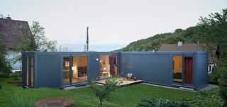 10 Steel Prefabs That Are Both Modern and Practical - Photo 8 of 10 - This modern prefab shipping container home in Germany was designed by Cologne-based studio, LHVH Architekten. 