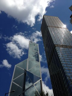 Anyone who has visited Hong Kong will immediately recognize Pei's iconic addition to the HK skyline. Standing tall at 1,033 feet high with two masts reaching 1,205 feet high, it was the tallest building in Hong Kong and Asia from 1989 to 1992, and the first building outside the United States to break the 1,000-foot mark. The design of the building is said to resemble growing bamboo shoots symbolizing livelihood and prosperity. 
