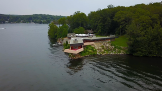 A Home on a Private Island That's Based on a Frank Lloyd Wright Design Is on the Market For $14.9M - Photo 1 of 14 - The main house on Petra Island sits on the exact site chosen in 1949 by Frank Lloyd Wright himself. 