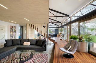 A 1960s Melbourne Warehouse Is Upcycled and Transformed Into an Energy-Efficient Family Home - Photo 2 of 11 - The idea of retaining and reusing materials and structures guided the conversion's design and was applied to all aspects of the project.