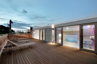A 1960s Melbourne Warehouse Is Upcycled and Transformed Into an Energy-Efficient Family Home - Photo 11 of 11 - The home's roof-deck offers stunning views of the Australian city. 
