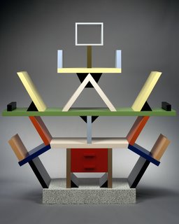 An Exhibit on Italian Designer Ettore Sottsass Highlights His Colorful Work and Rebellious Ways - Photo 5 of 15 - "Carlton" Room Divider, 1981. Wood, Plastic Laminate. 76 3/4 x 74 3/4 x 15 3/4 in. (194.9 x 189.9 x 40 cm). The Metropolitan Museum of Art, John C. Waddell Collection, Gift of John C. Waddell, 1997.