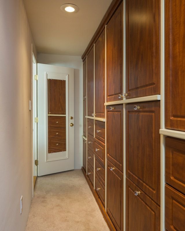 The walk-in closet.