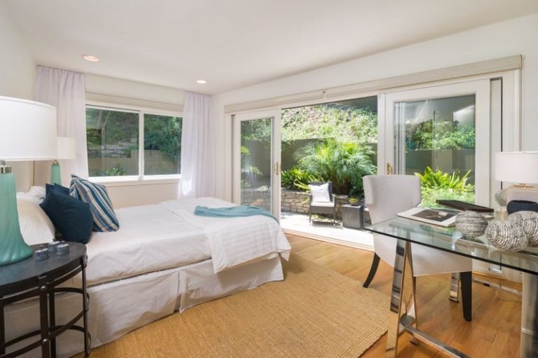 The guest bedroom.
