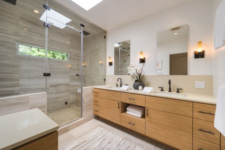 The zen-like spa bathroom.