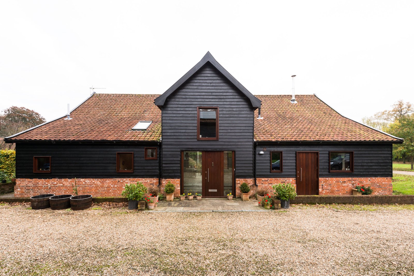 The main house is a converted barn.
