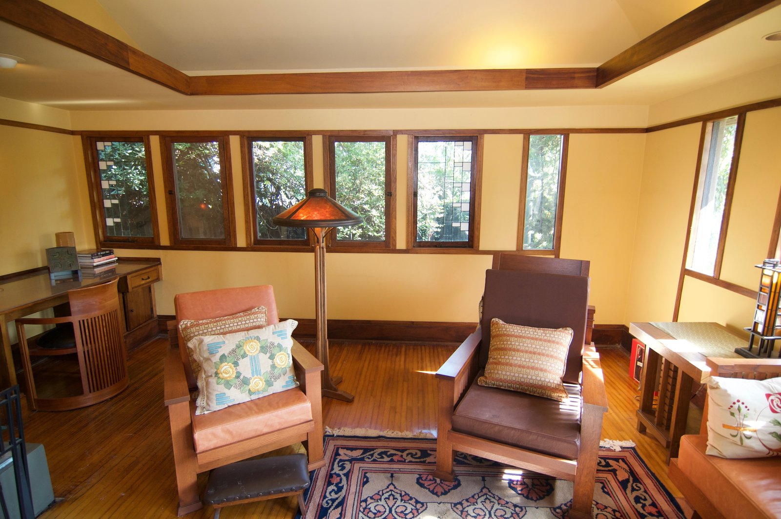 Original art glass windows.