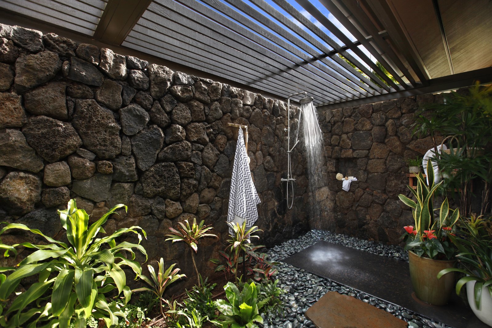 The garden shower.