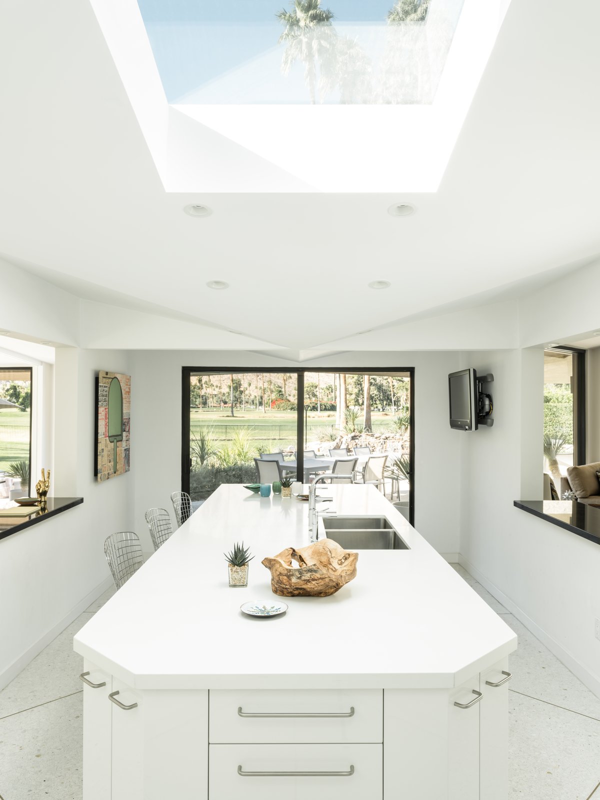 The kitchen is super bright and airy thanks f