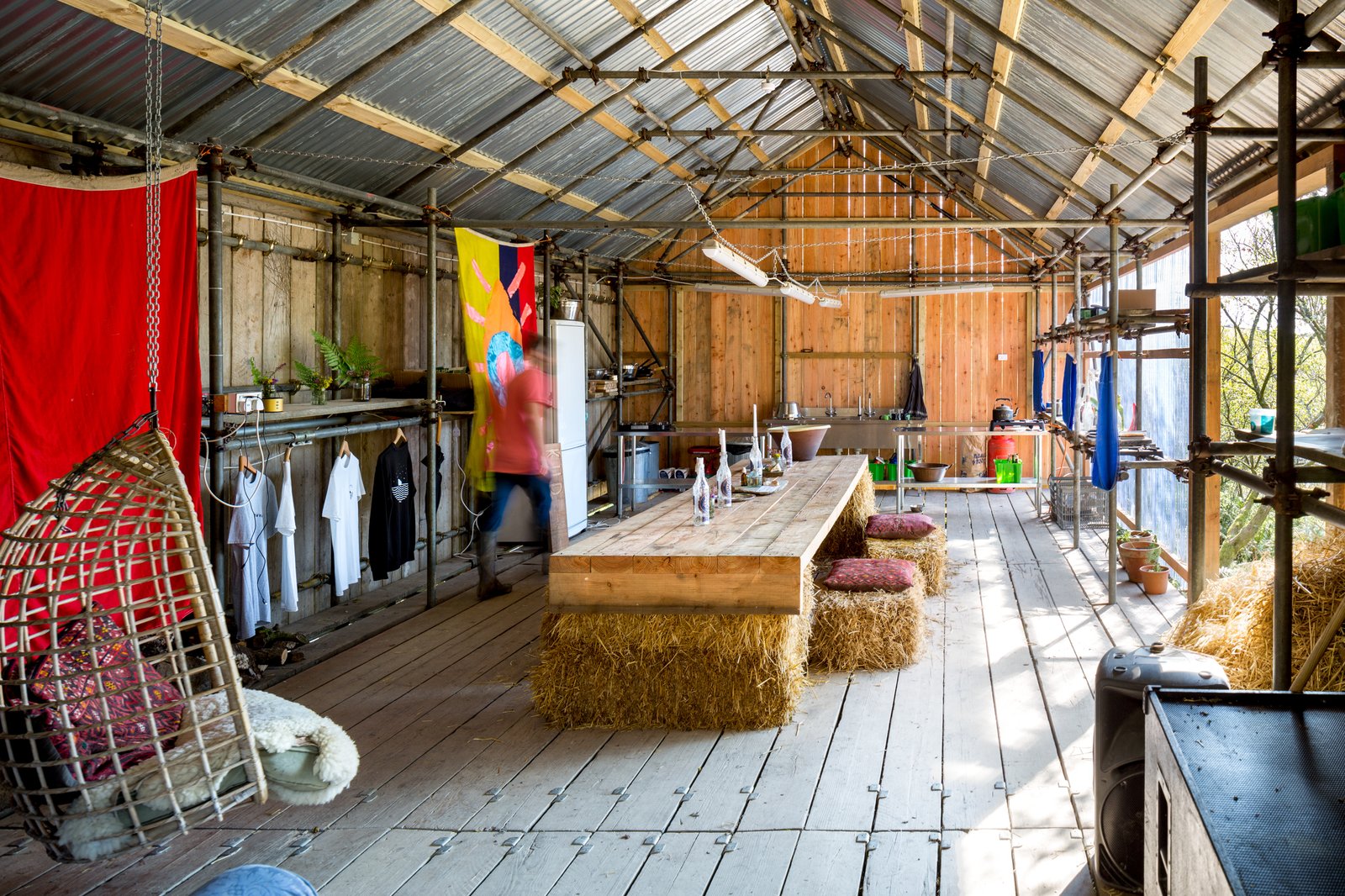 The communal reception building.