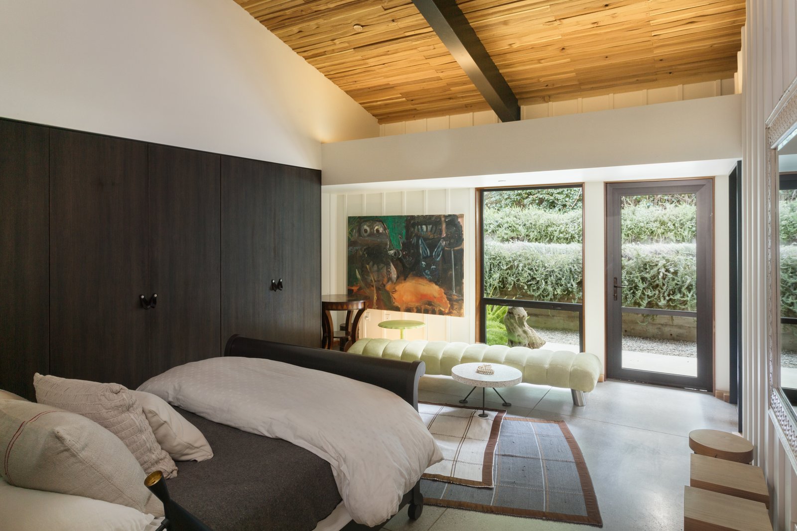 This bedroom opens to the terrace.