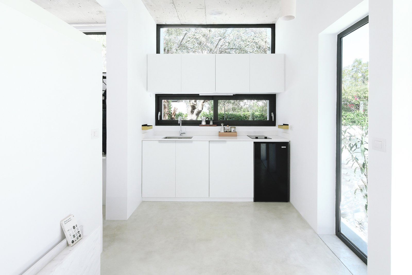 A look at the tiny kitchen. The Monocabin comes with a table which can be used either inside or outside for al fresco dining.