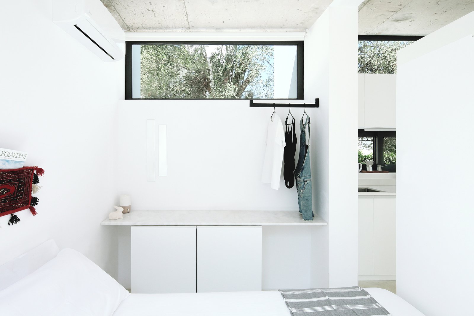 The interior of the bedroom.