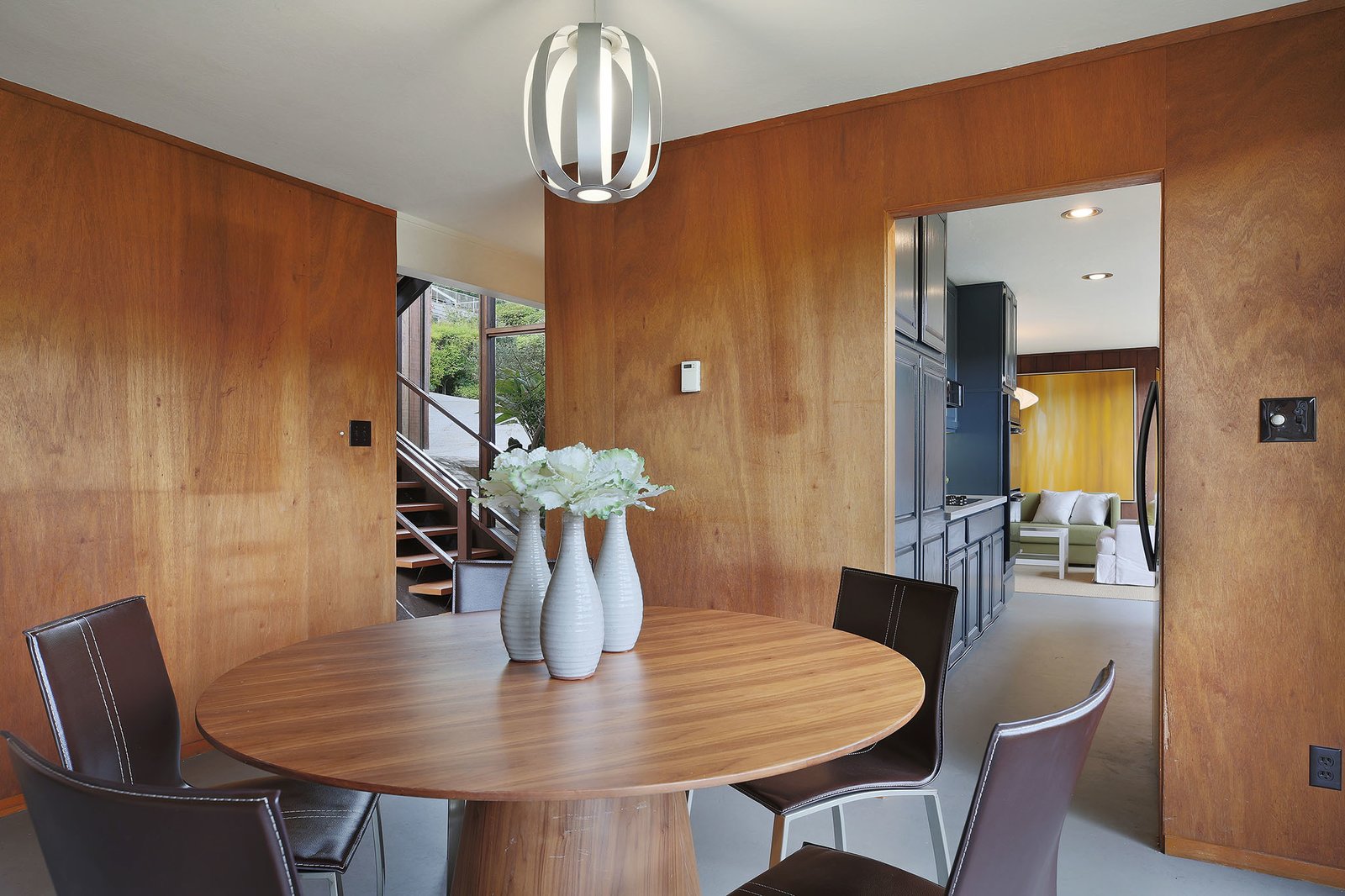 The dining room area.
