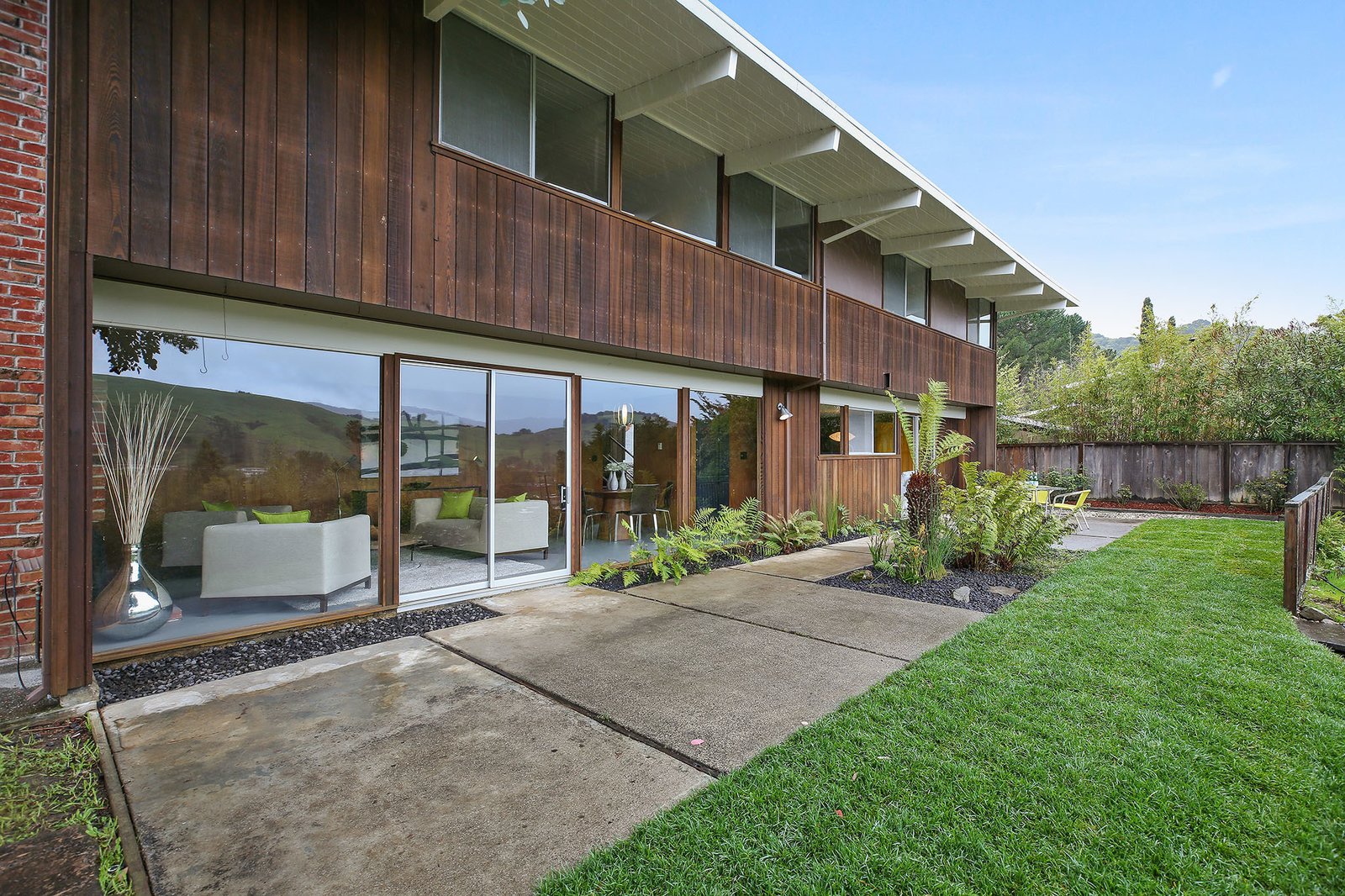 A look at the rear of the home.