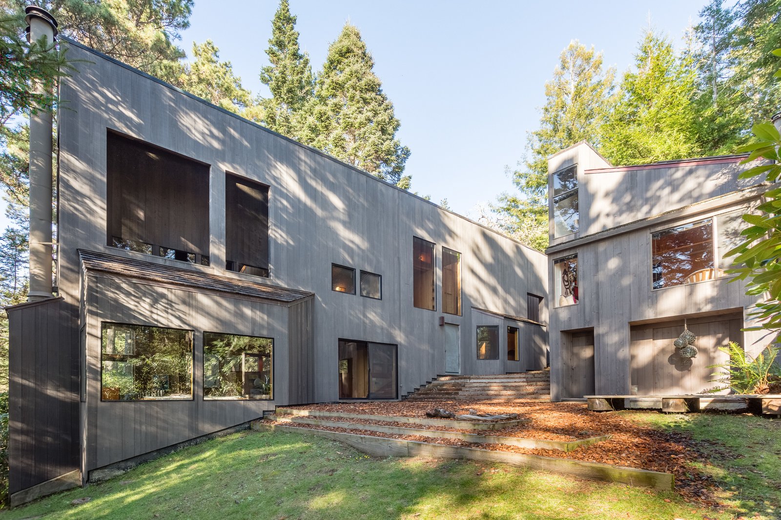 The home is set on two lots of just over 1.5 acres and is two seperate structures which Turnbull referred to as