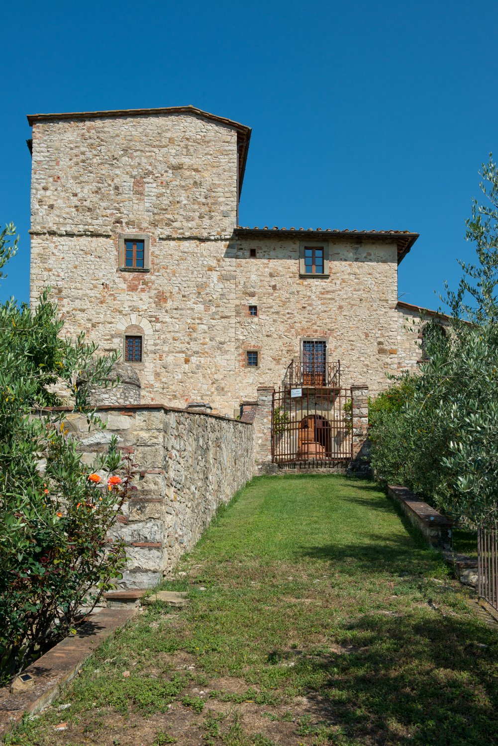A front view of the historic villa.