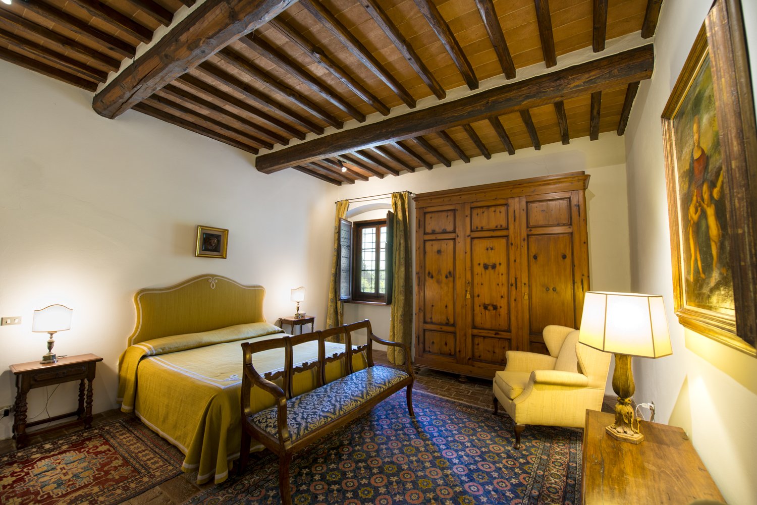 One of the villa's ten bedrooms.