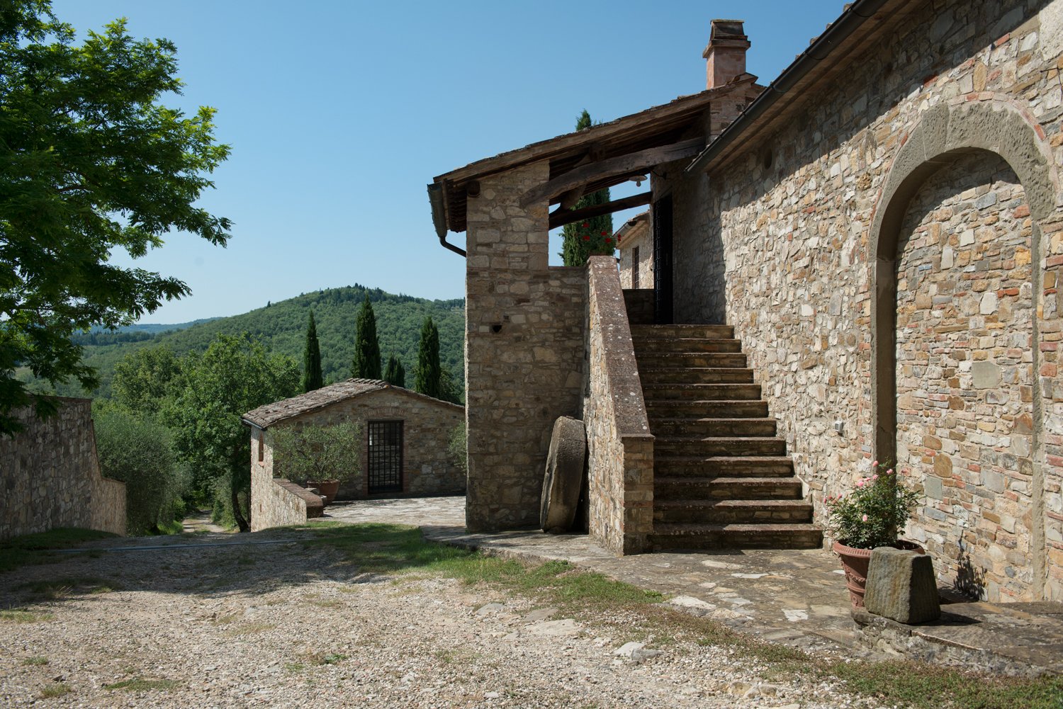 A view of the guest house.