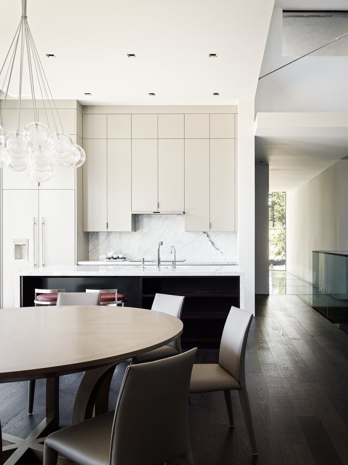 The interiors have a strong sense of light and dark from the many sources of natural light.