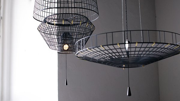 The Exploded View light series by VANTOT manipulates light by adjusting the distance of the light source.