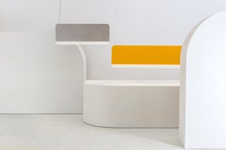 Studio Visit: The Work of ANDlight - Photo 5 of 10 - Slab — Design, Lukas Peet<br><br></p><p>Using a 15mm thick panel of opaque acrylic, the Slab has a subtle but transfixing glow. The sound absorbing face is designed to lower the acoustic ambience of a room by using soft materials—grey, green or yellow felt, and cork.