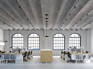 Uhuru upholds the principles of simplicity and functionality in their office offerings. Surfaces come in walnut, natural oak, gray oak, and black or white composite.