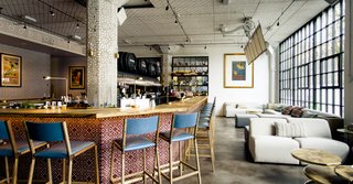 Black casks of sherry and sangria are displayed over the U-shaped bar, where customers don’t have to strain to hear each other. Bill Russell-Shapiro says, "Meyer Sound helped us achieve the vision I had for Bellota—which is taken from a warm, welcoming restaurant I found in Barcelona, and also by Rick's Café Américain from the movie ‘Casablanca.’"