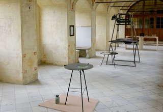 This Kinetic Installation Is a Meditation on Time - Photo 1 of 4 - Over time, the circular motion of a pendulum on the flat surface creates a bowl.