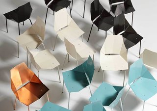 Democratizing Design With a Dose of Humor - Photo 5 of 9 - The Real Good Chair, which ships in a container that's slightly larger than a pizza box, has been a bestseller since its debut in 2007. The powder-coated steel folds along the perforated lines.