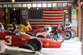 Artists Need Apply: This Midcentury Home Comes With an All-Purpose Workshop for $949K - Photo 7 of 11 - Dean has an encyclopedic knowledge of vintage cars. "I've always been kind of a collector," he says. "I've been fascinated with 60s- and 70s-era racing. It had more of an element of danger. The guys that were doing it back then were truly laying everything on the line. Aesthetically, they're absolutely beautiful. The forms of those cars and motorcycles of that era are really sculptural and proportional." 