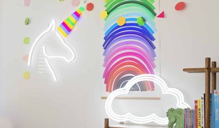 Next-Generation Neon - Photo 6 of 7 - Unicornucopia ($449) and Cloud Nine ($549) grace the bookshelves.