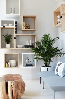 Muuto Stacked Shelving creates a flexible and playful display area.