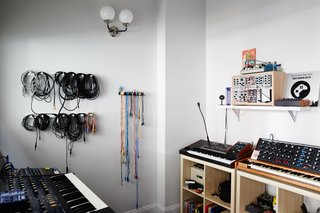 A fully insulated, soundproof room gives the musicians free reign to produce and record.