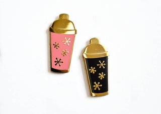 Gift Guide: 11 Ways to Lift the Cocktail Lover's Spirits - Photo 7 of 11 - Atomic Cocktail Shaker Enamel Pin, $10 