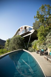A mainstay of Southern Californian living, a pool had been included in Lautner's original plans, but it wasn't until homeowner Mcllwee and architect Radziner came along that it was actually realized. 