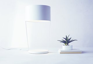 A contemporary take on the traditional lamp, the LED Table Lamp ($69.99) has a hollow illuminated "lampshade." Says Deam, "The lighting is exciting because it's the first time that I know of that high-design LED has been available at this price point."
