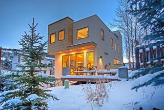 Be at Home With Park City’s Slopes For $1.6M - Photo 1 of 8 - The building exterior incorporates stucco, cedar, Cor-Ten steel, and concrete for a balance of industrial and warm elements that isn't often seen in Park City. "It was an interesting journey because we worked with local suppliers to get the look we wanted," says Preston.