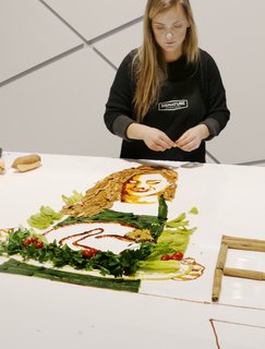 Signature Kitchen Suite’s Modern Pavilion Shines at KBIS - Photo 6 of 7 - Artist Jessie Bearden's creations transformed this countertop into an evolving edible art display. 